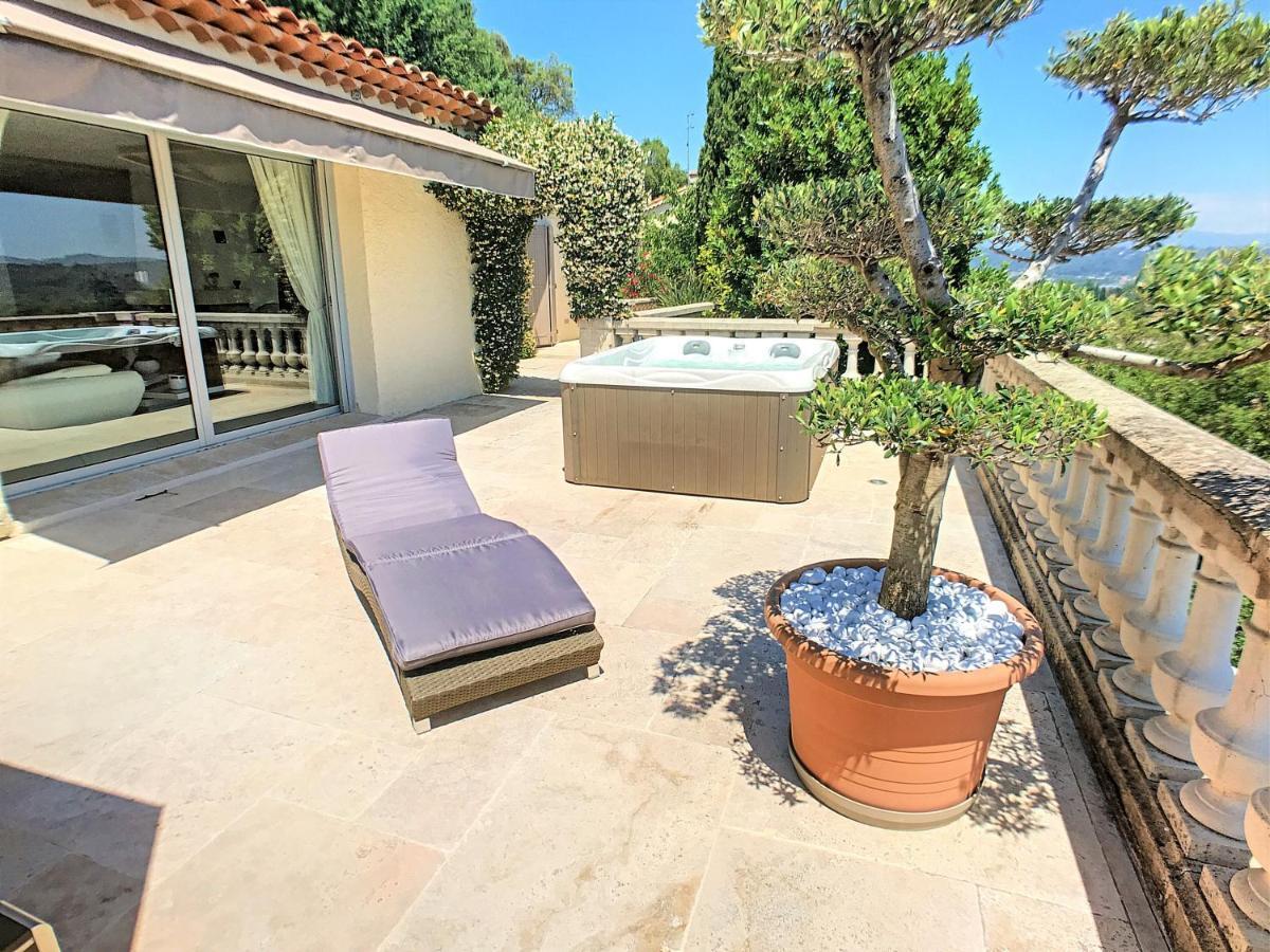 מאנדליה-לה-נאפול 3 Bedrooms Villa Near Cannes - Pool & Jacuzzi - Sea View מראה חיצוני תמונה